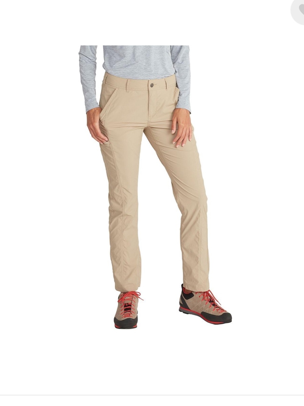 ExOfficio Beige Travel Pants with Elastic Waistband